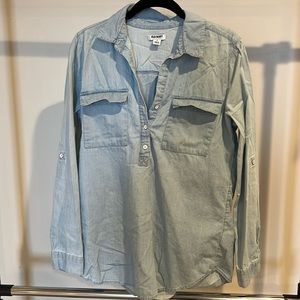 Long sleeve denim type blouse